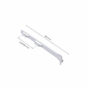 Roller Rail 500/19 - Right & Left - 224/256mm - White