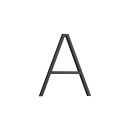 House Letter Contemporary - A - Black