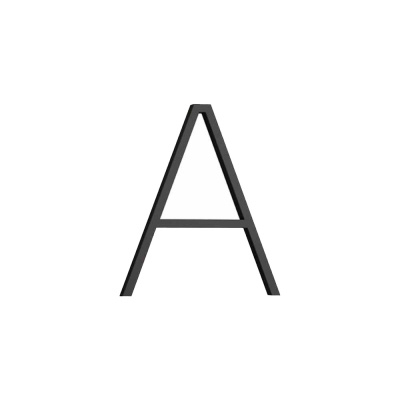 House Letter Contemporary - A - Black in the group Storage / Show all storage / House Number at Beslag Online (2018752A-V)