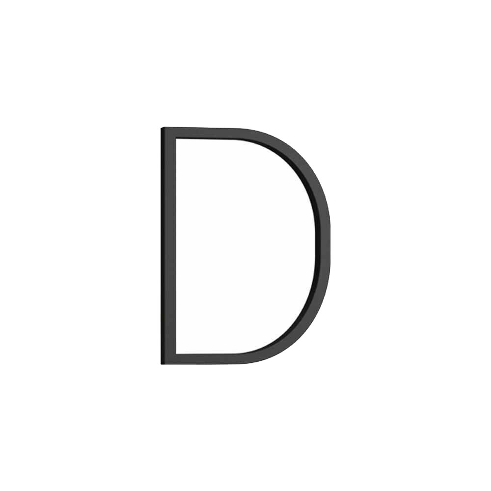 House Letter Contemporary - D - Black