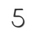 House Number Contemporary - 5 - Black House Number Contemporary - 5 - Black