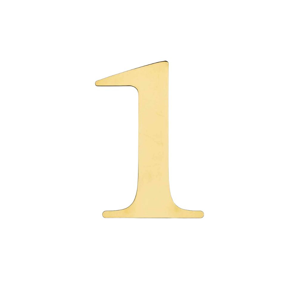 House Number Century - Brass