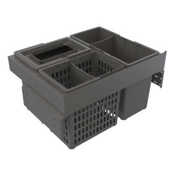 Kitchen Recycling Bin - Select Side 600 Eco - Dark Grey