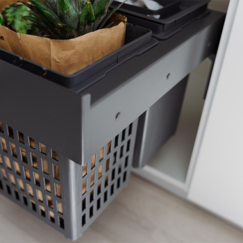 Kitchen Recycling Bin - Select Side 600 Eco - Dark Grey