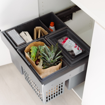 Kitchen Recycling Bin - Select Side 600 Eco - Dark Grey