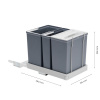 Recycling Bin - Select 3 - Silver 