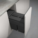 Kitchen Recycling Bin Wide - Dark Grey