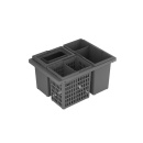 Kitchen Recycling Bin - Cube Basic Eco - Dark Grey
