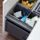 Kitchen Recycling Bin - Cube Basic Eco - Dark Grey
