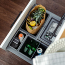 Kitchen Recycling Bin - Cube Basic Low - Dark Grey