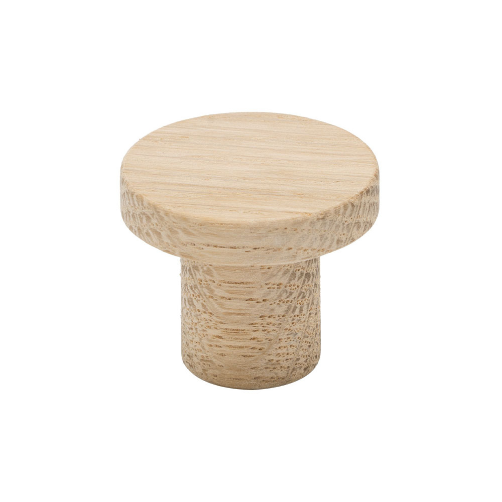 Cabinet Knob Circum - 33mm - Untreated Oak