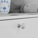 Cabinet Knob Bead Straight - Carrara Marble
