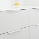 Profile Handle Edge Straight - 200mm - White Lacquered