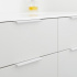 Profile Handle Edge Straight - 200mm - White Lacquered