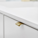 Profile Handle Edge Straight - Brushed Brass