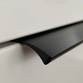 Profile Handle Edge Straight - 100mm - Brushed Black