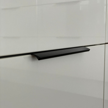 Profile Handle Edge Straight - 100mm - Brushed Black
