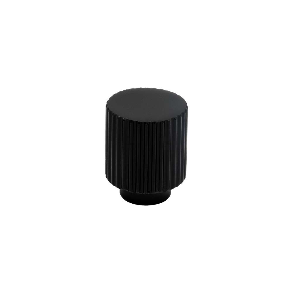 Cabinet Knob Helix Stripe - 20mm - Matte Black