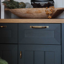 Cabinet Knob T Helix Stripe - Antique Bronze