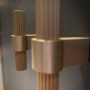 Cabinet Knob T Helix Stripe - Brass