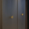 Cabinet Knob T Helix Stripe - Brass