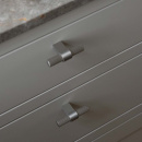 Cabinet Knob T Helix Stripe - Stainless Steel Finish