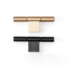 Cabinet Knob T Point - Brushed Brass