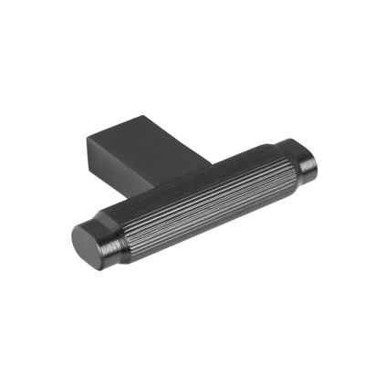 Cabinet Knob T Brooklyn - Brushed Titanium Black in the group Cabinet Knobs / Show all cabinet knobs / T-Knobs at Beslag Online (317541-11)