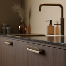 Handle Papillon - 32mm - Dark Stained Oak/Matte Brass