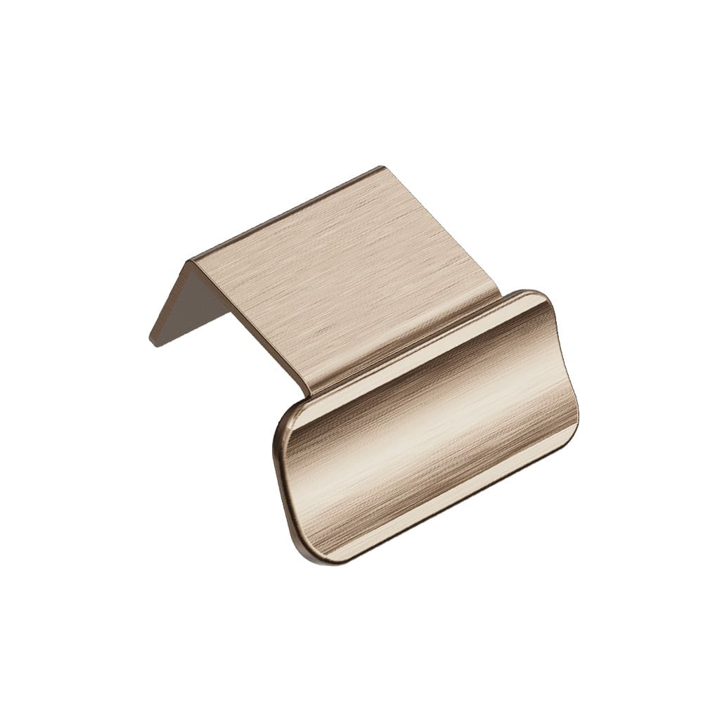 Edge Pull Handle Volet - Brushed Brass