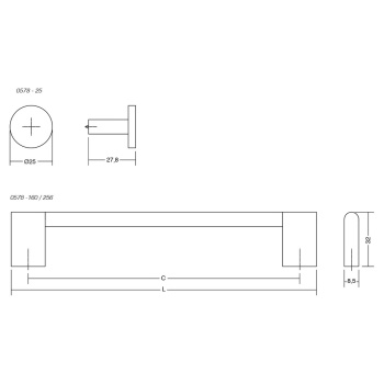Handle Nexx - Dark Brushed Brass