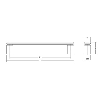 Handle Fase cc160mm - Brushed Bronze