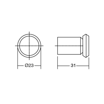 Knob Fase Ø23mm - Brushed Bronze