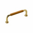 Handle 1353 - 96mm - Polished Brass/Nature Leather Wrapped