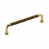 Handle 1353 - 128mm - Polished Brass/Brown Leather Wrapped