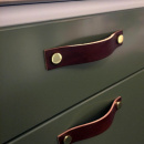 Handle Loop - 128mm - Nature Leather/Chrome