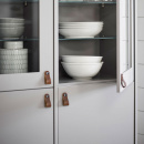 Loop Round - Black Leather/Chrome