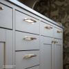 Handle Royal Deluxe - 128mm - Polished Brass/Brown Leather