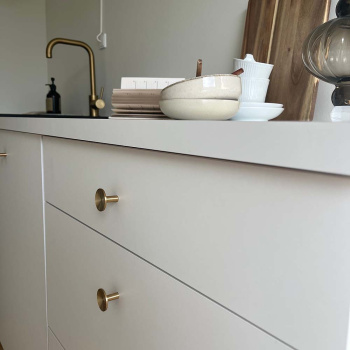 Cabinet Knob Sture - 28mm - Brushed Untreated Brass