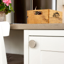 Cabinet Knob Como Big - Stainless Steel Finish