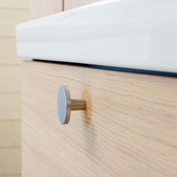 Cabinet Knob Como Big - Stainless Steel Finish