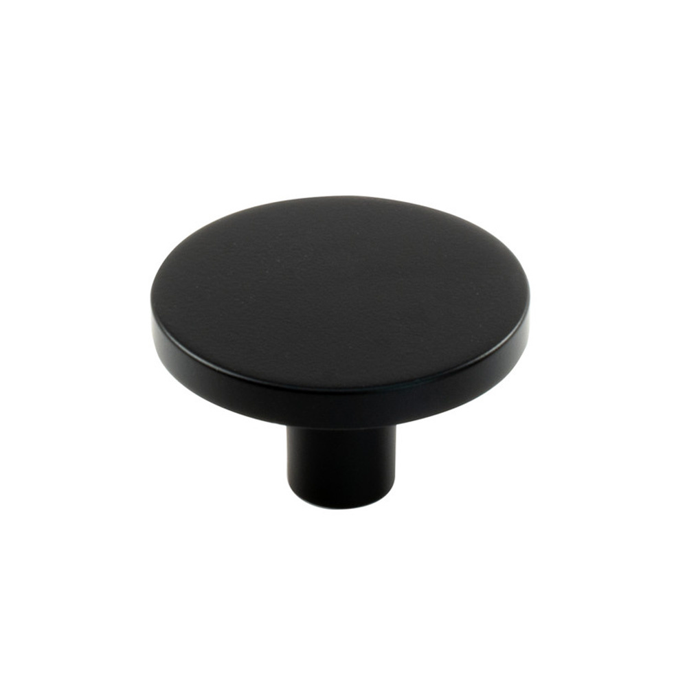 Cabinet knob Como Big in matte black from Beslag Design
