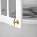 Cabinet Knob T Uniform - Brushed Untreated Brass