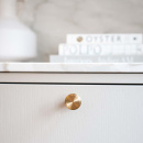 Cabinet Knob Uno - Brushed Untreated Brass