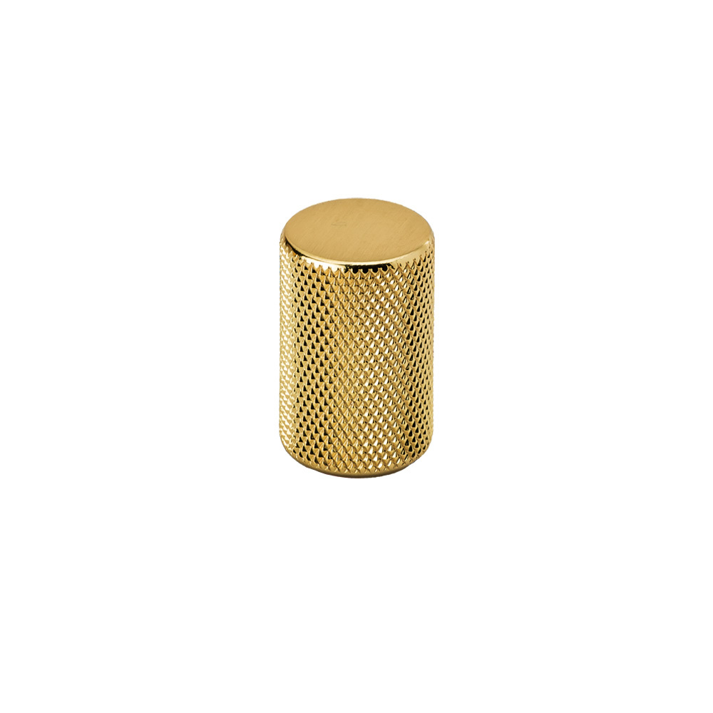 Cabinet knob Graf in polished brass from Beslag Design