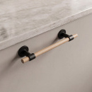 Handle Uniform - 128mm - Oak/Matte Black