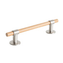 Handle Uniform - 128mm - Oak/Brushed Stainless
