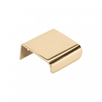 Edge Pull Handle Lip - Polished Untreated Brass