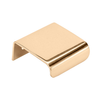 Edge Pull Handle Lip - 40mm - Polished Untreated Brass