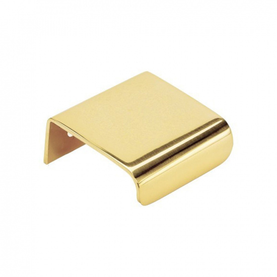 Edge Pull Handle Lip - 40mm - Polished Brass